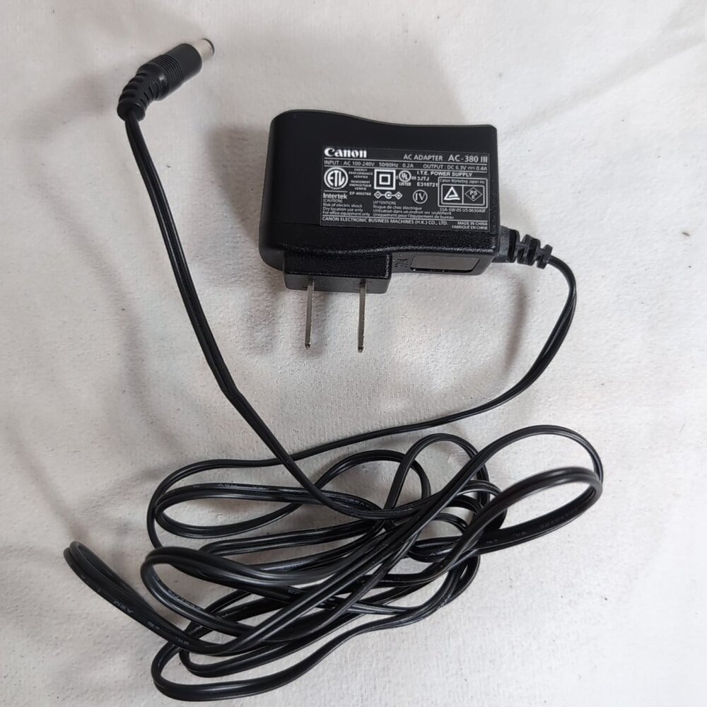 Canon AC-380 III AC Adapter Power Supply Wall Charger 6.3C 0.4A Printing Clock